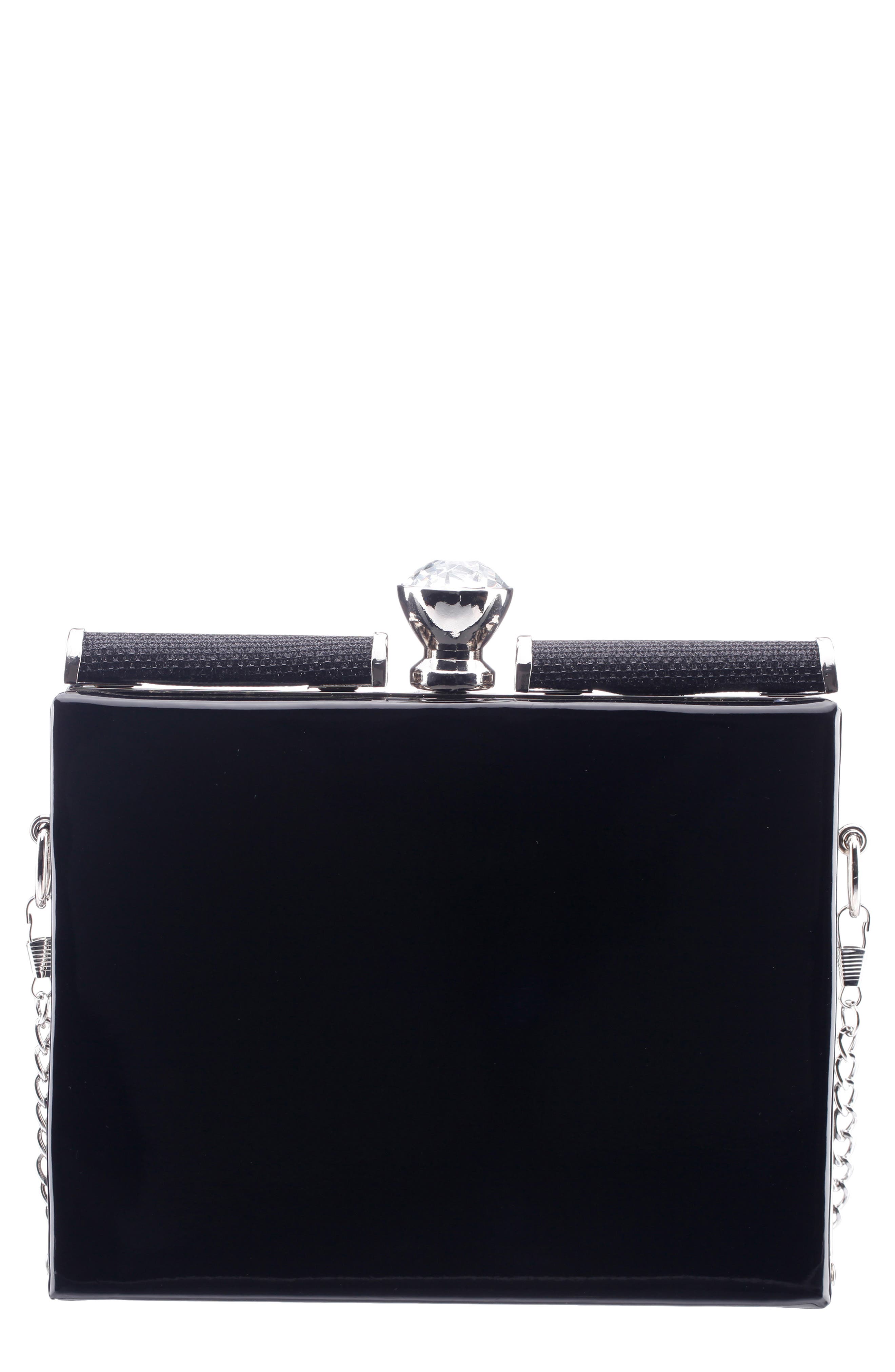 Nina Darby Crystal Clutch, Main, color, Black