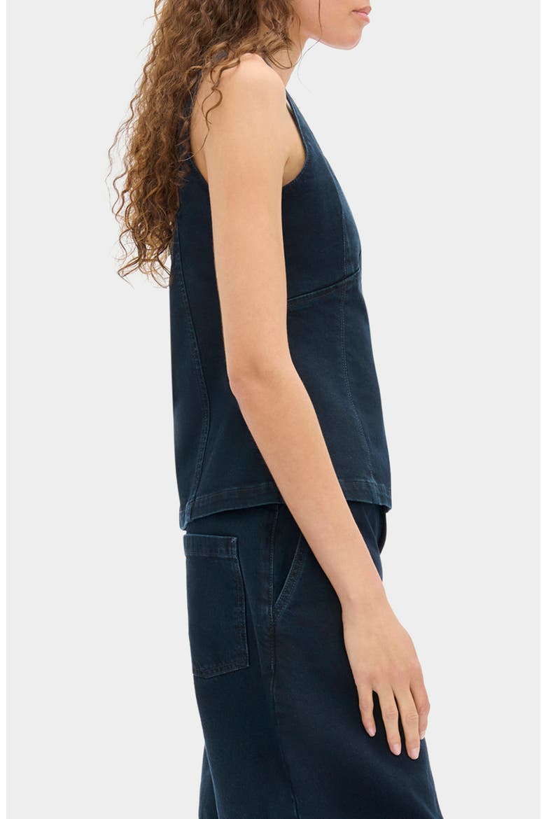 Storm Sweetheart Neck Denim Tank, Alternate, color, BLUE BLACK