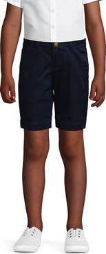 Lands' End Girls Plain Front Blend Chino Shorts