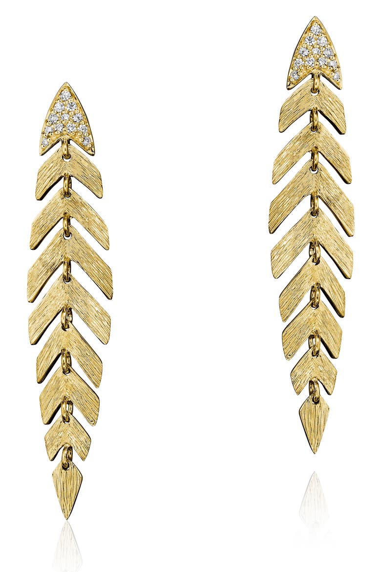 Bahia Diamond Drop Earrings, Main, color, 18K YELLOW GOLD