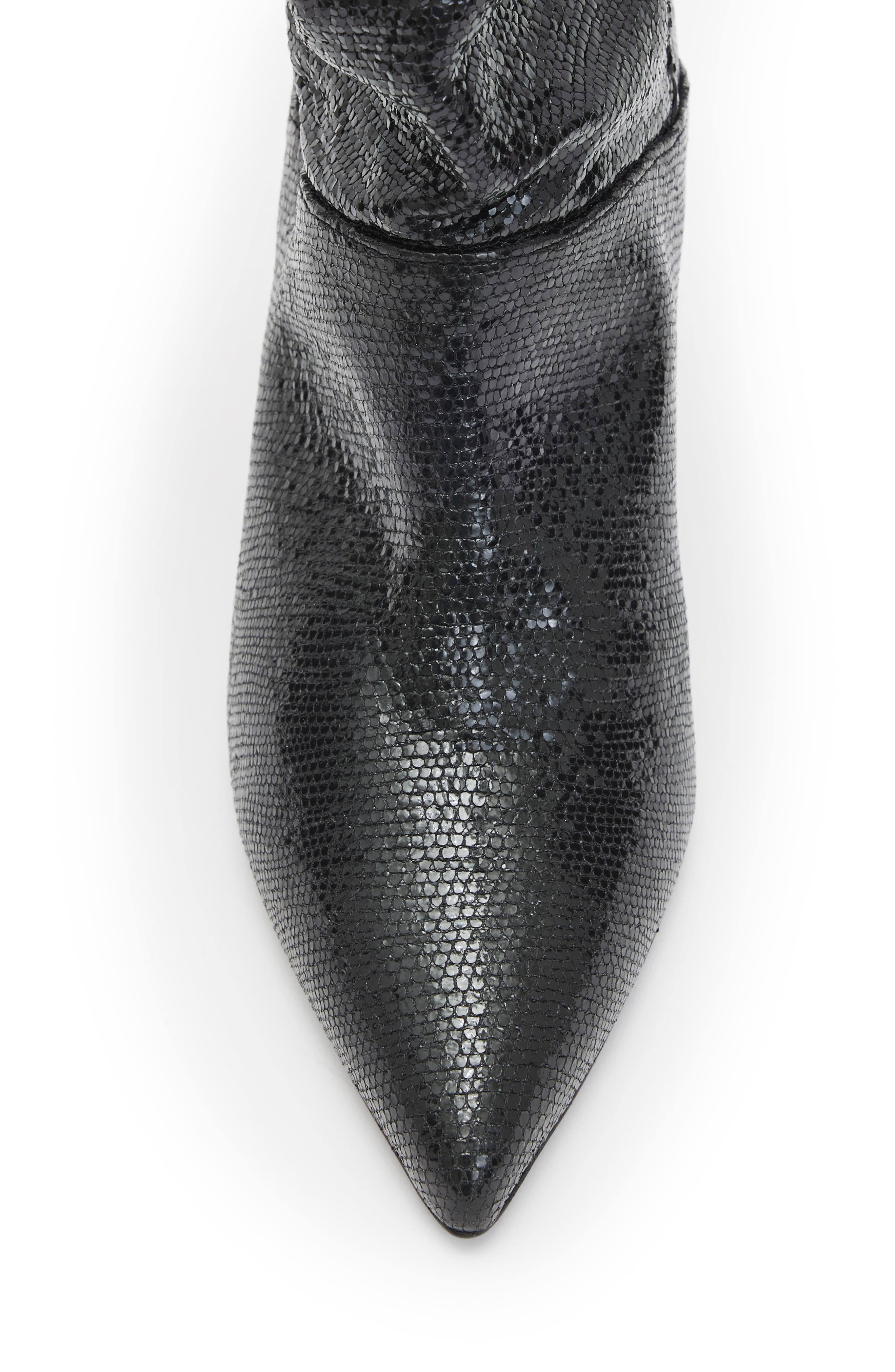 Orlana Pointed Toe Boot, Alternate, color, METALLIC BLACK