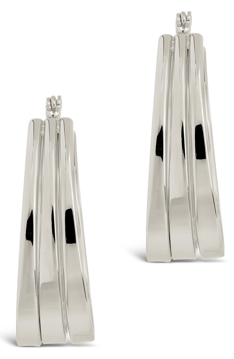 Sterling Forever Aerin Hoop Earrings, Main, color, 