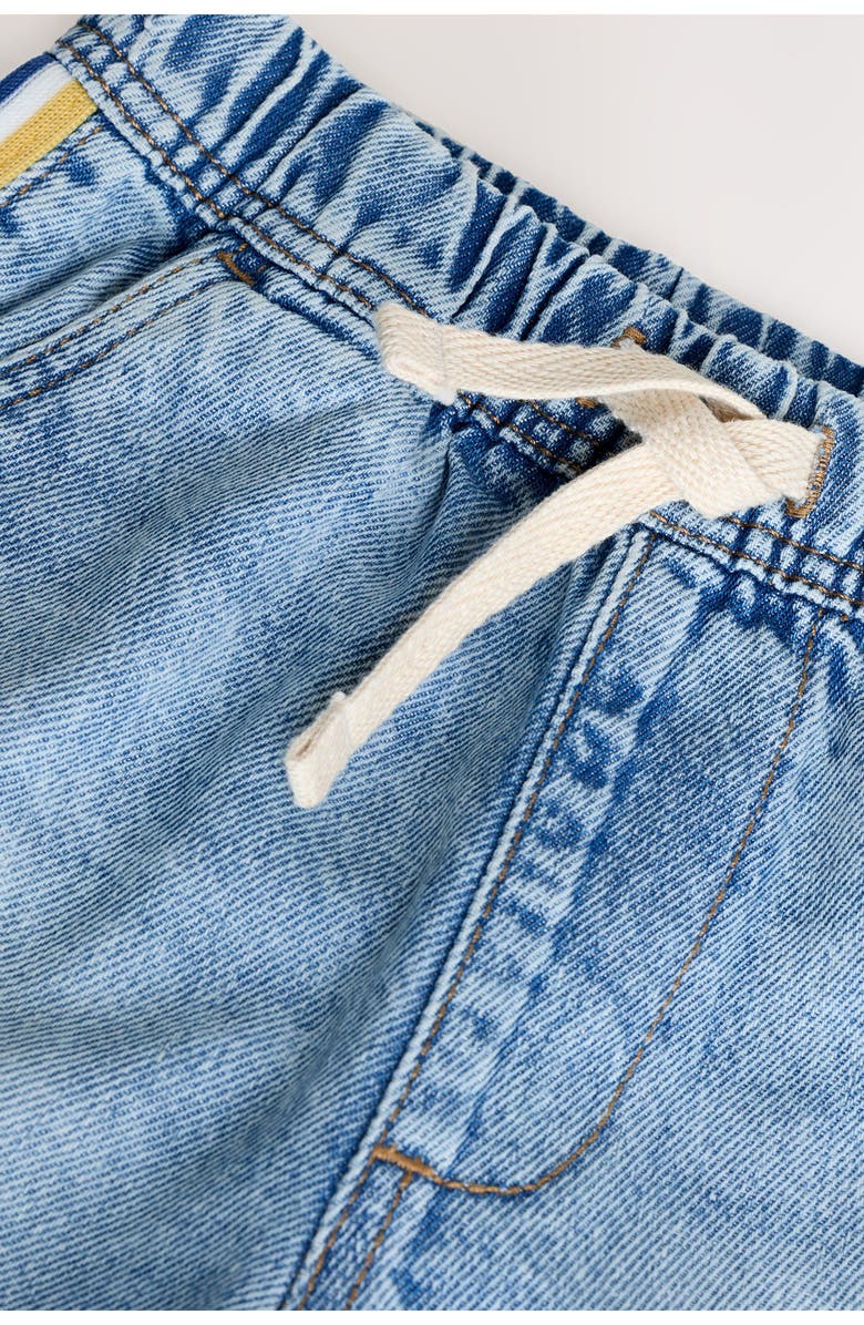 NEXT Kids' Side Stripe Denim Shorts, Alternate, color, Blue