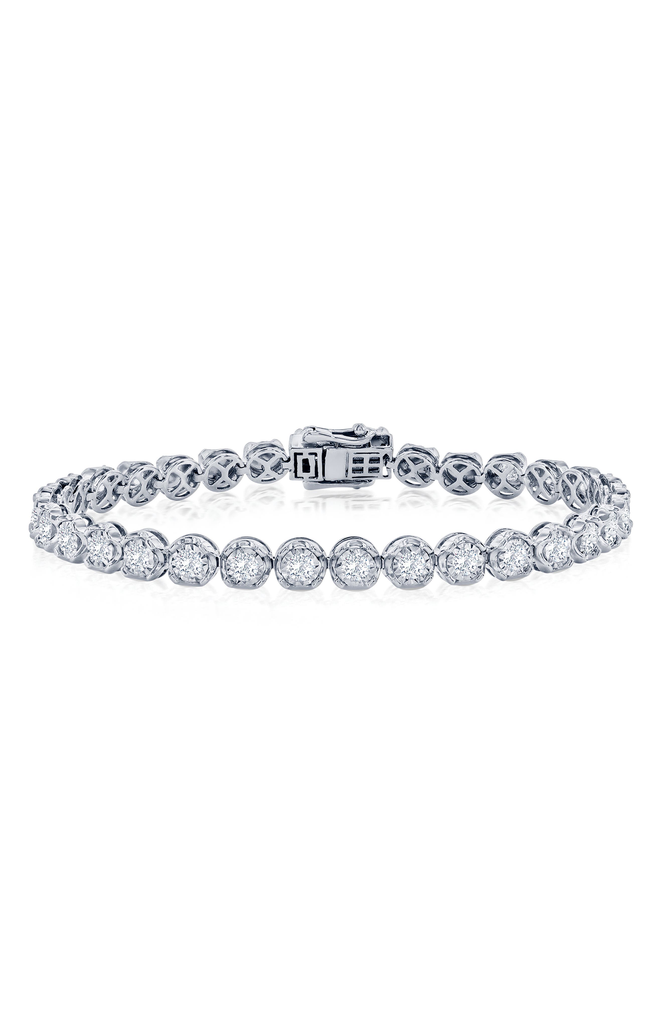 SIMONA Sterling Silver Lab Grown Diamond Tennis Bracelet