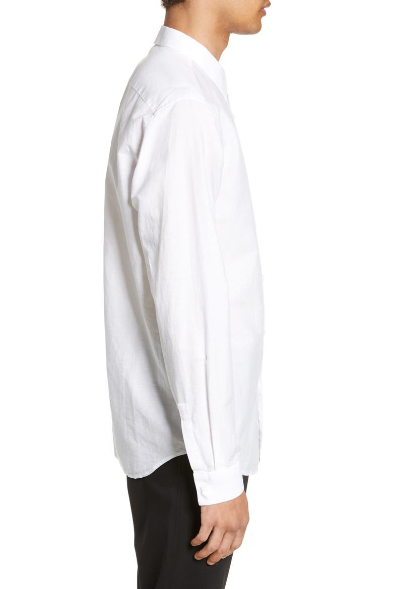 Irving Slim Fit Linen Blend Shirt, Alternate, color, WHITE