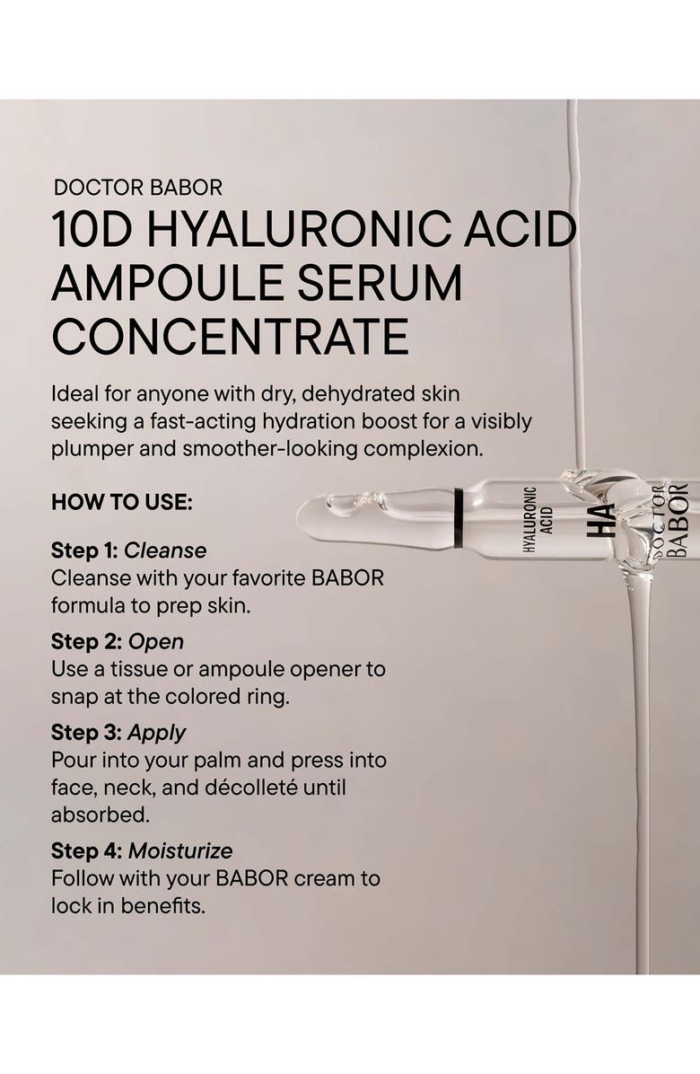 BABOR 10D Hyaluronic Acid Ampoule Serum Concentrate, Alternate, color, 