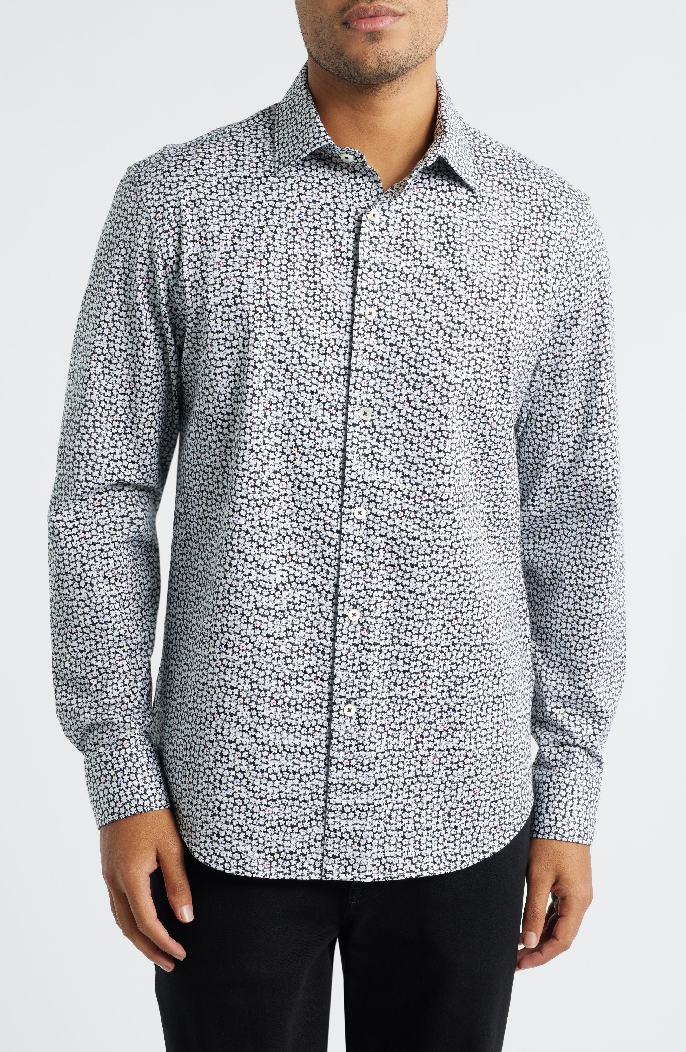James OoohCotton Floral Button-Up Shirt