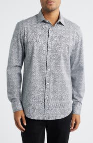 Bugatchi James OoohCotton® Floral Button-Up Shirt