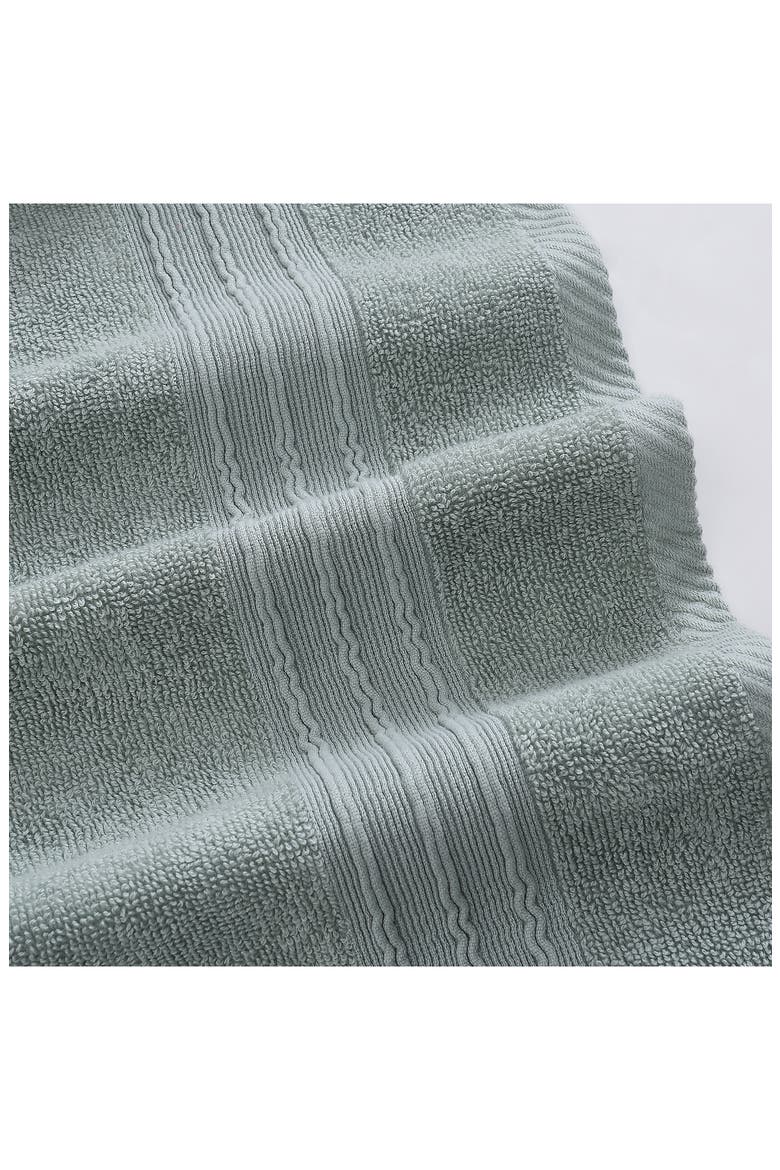 Yarn Dyed Jacquard/Solid Towel 6-Piece Set - Ophelia Dark Sage, Alternate, color, DARK SAGE