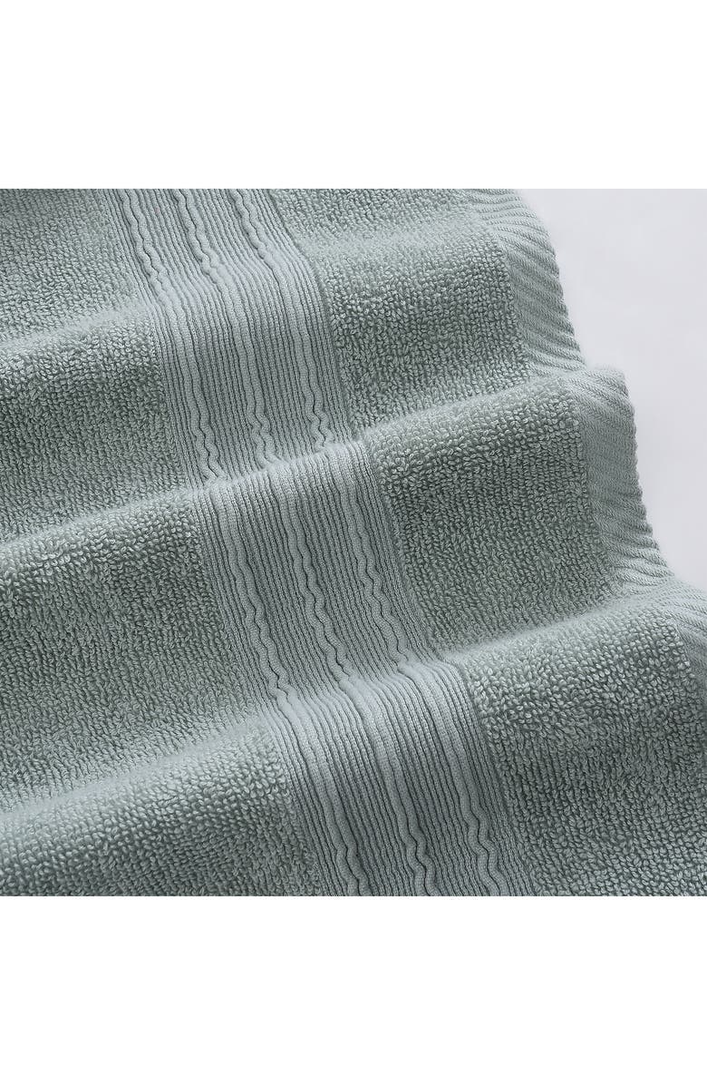 Modern Threads Yarn Dyed Jacquard/Solid Towel 6-Piece Set - Ophelia Dark Sage, Alternate, color, 