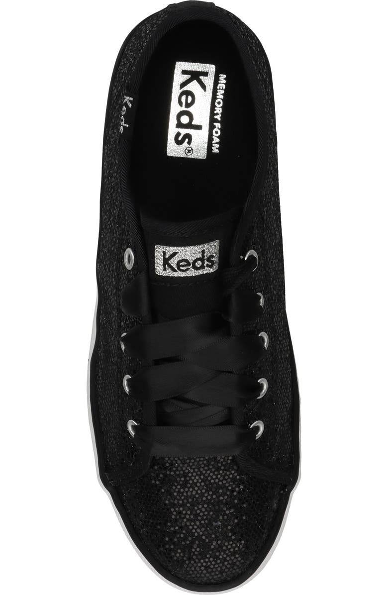 Keds<sup>®</sup> Kids' Kickstart Celebrations Sneaker, Alternate, color, Black Sparkle