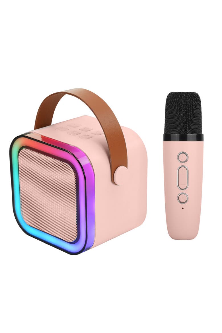 Mini Karaoke Bluetooth Speaker Wireless Mic, Main, color, Pink