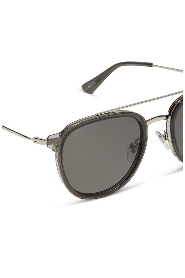 Camden 52mm Polarized Aviator Sunglasses, Alternate, color, GREY