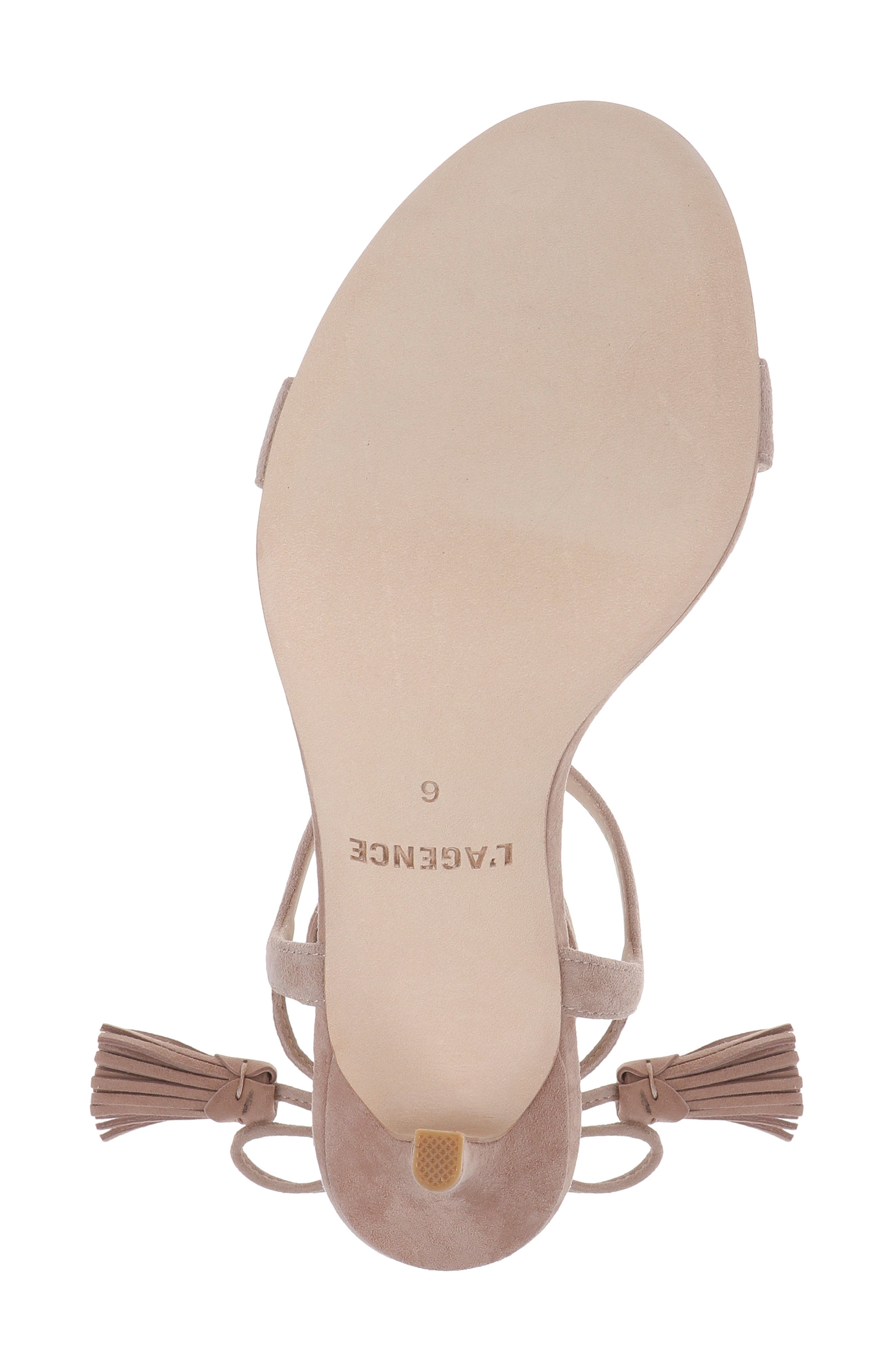 Bond Lace-Up Leather Sandal, Alternate, color, CAPPUCCINO SUEDE