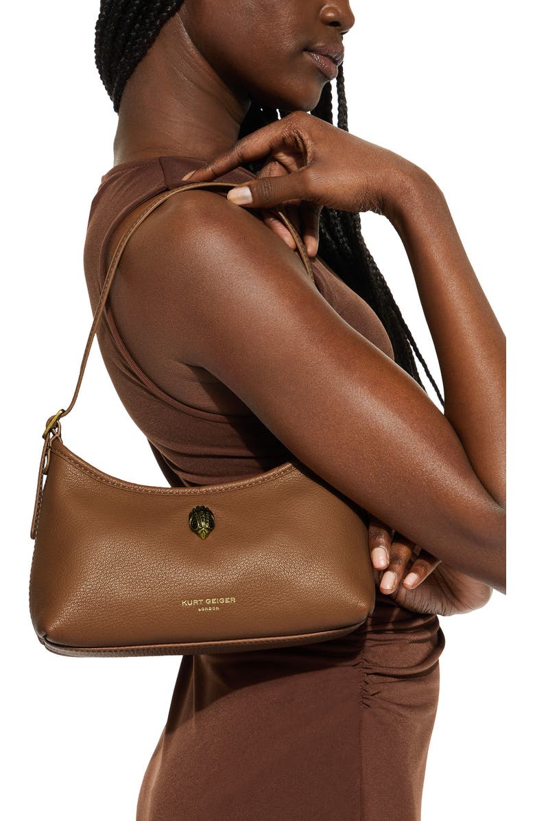 Kurt Geiger London Kurt Leather Shoulder Bag, Alternate, color, Tan Comb