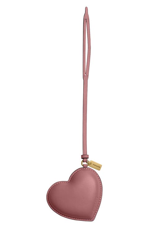 Heart Puffy Leather Bag Charm