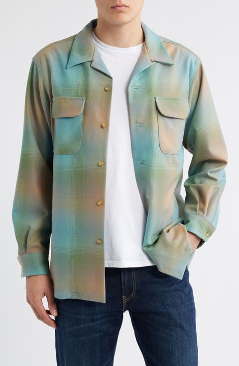 Board Plaid Lined Wool Button-Up Shirt