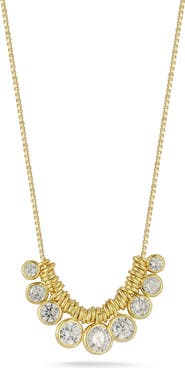 GLAZE JEWELRY Cubic Zirconia Charm Frontal Necklace