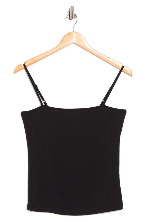L Agence Lavinia Square Neck Tank Black In Black