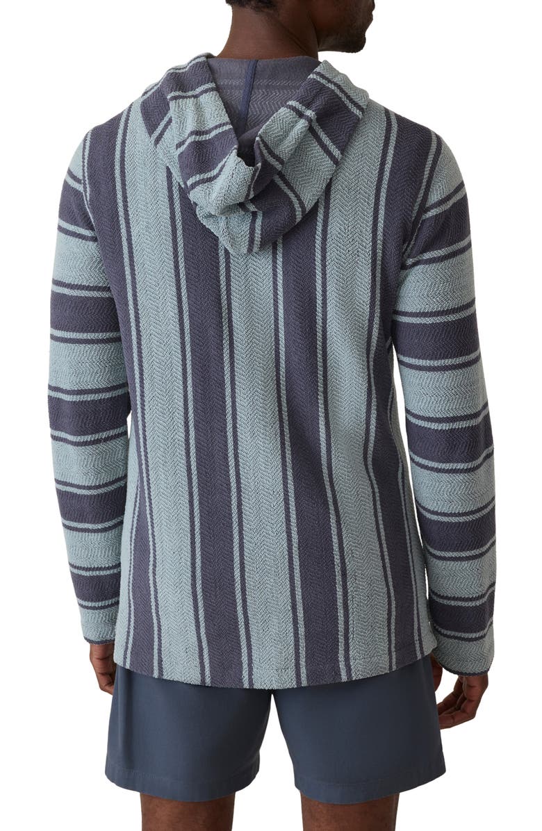 Faherty Whitewater Stripe Organic Cotton Blend Hoodie, Alternate, color, 