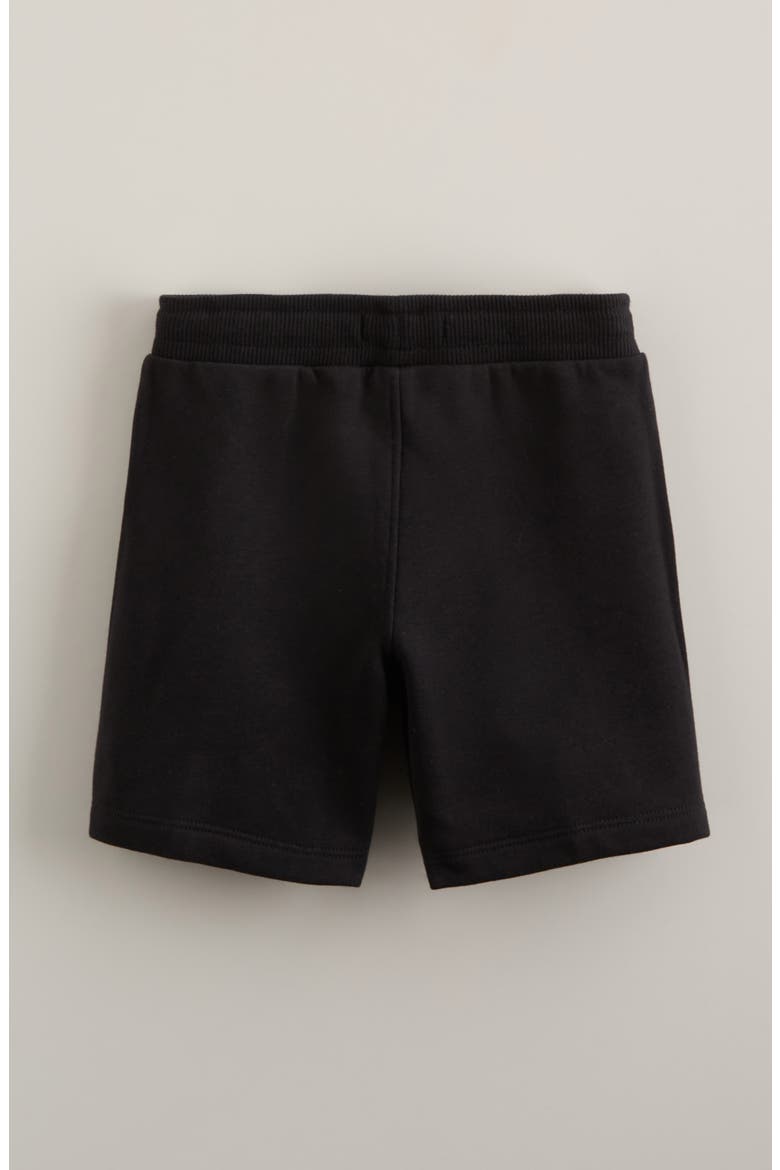 Kids' Cotton Blend Fleece Drawstring Shorts, Alternate, color, BLACK