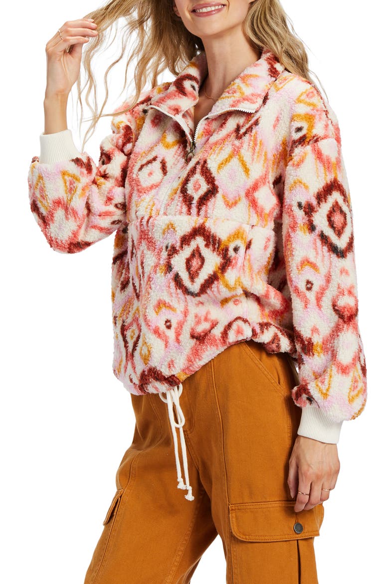 Time Off Fleece Half Zip Pullover, Alternate, color, LAVENDER KISS