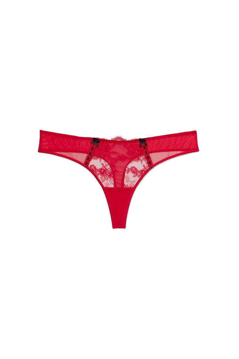 Yara Thong Panties, Alternate, color, Dark red