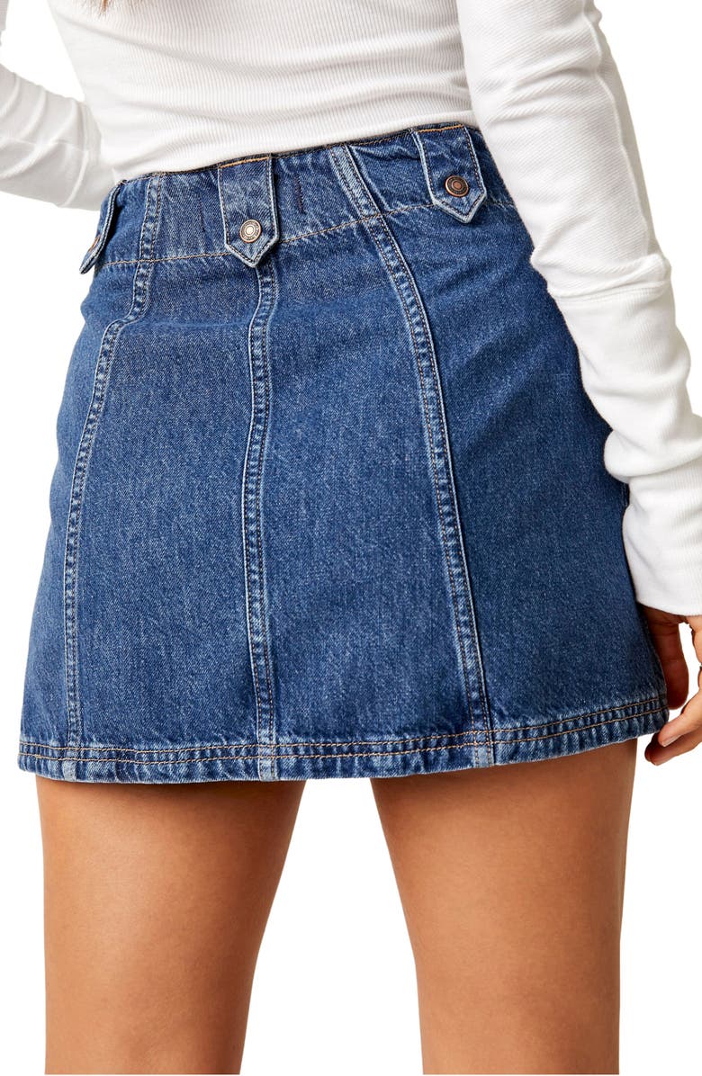 Free People We the Free Runaway Denim Miniskirt, Alternate, color, 