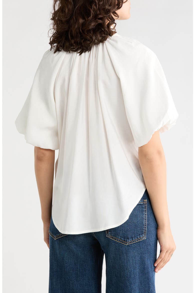 Bubble Sleeve BF Shirt, Alternate, color, WHITE
