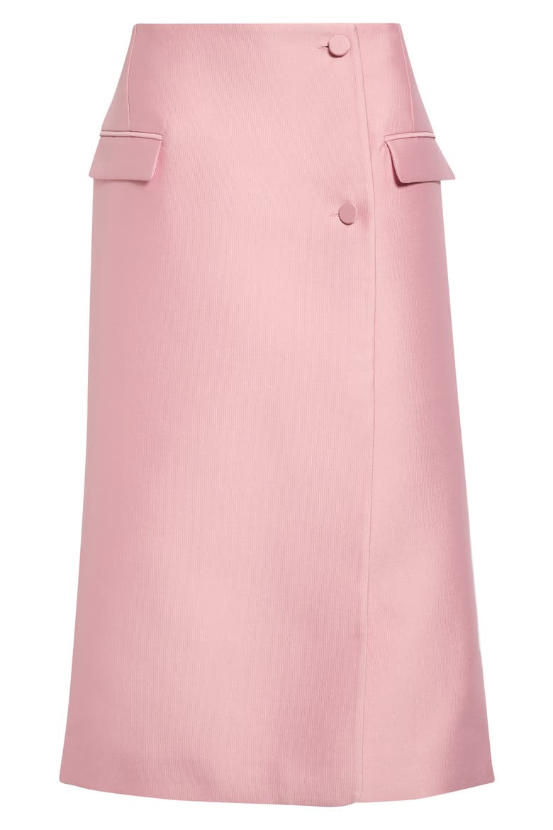 Crepon Pencil Midi Skirt, Main, color, HAZE PINK