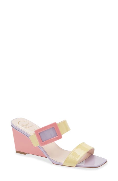 Belle Vivier Colorblock Wedge Sandal (Women)