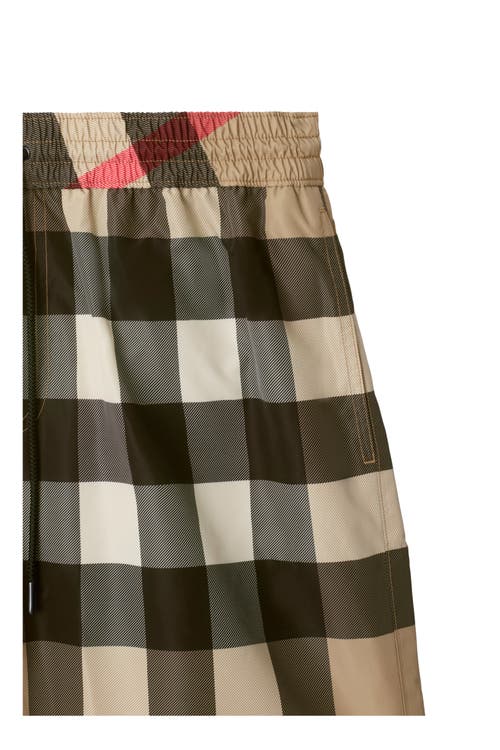 Burberry Beige Check Swim Shorts