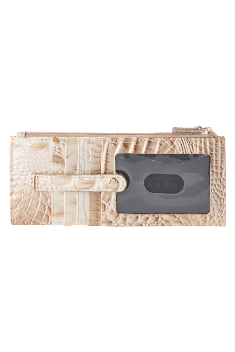 Croc Embossed Leather Credit Card Wallet, Alternate, color, CONTOUR