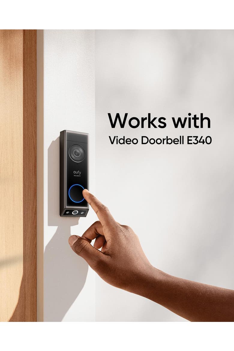 Security Video Doorbell Add-On Chime, Alternate, color, White