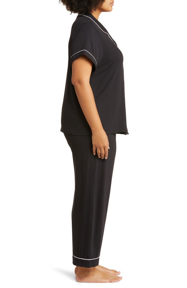 Nordstrom Moonlight Eco Crop Pajamas, Alternate, color, Black