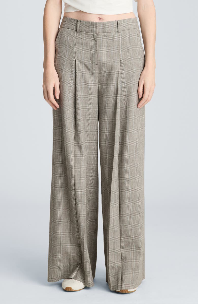 Kenneth Cole Double Pleat High Waist Wide Leg Pants, Main, color, 