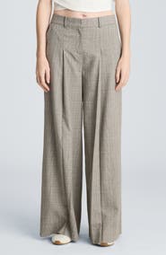 Kenneth Cole Double Pleat High Waist Wide Leg Pants