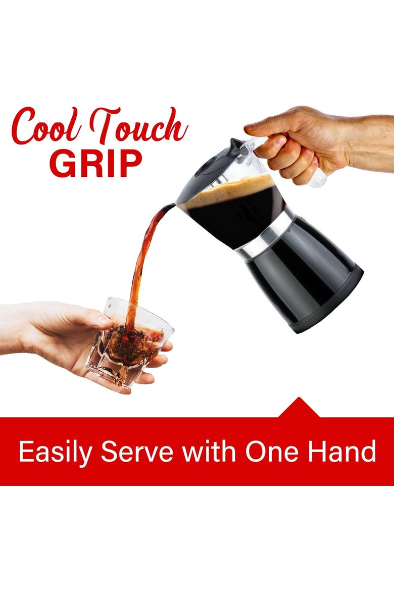 Electric Moka Pot Espresso Machine, Alternate, color, Black