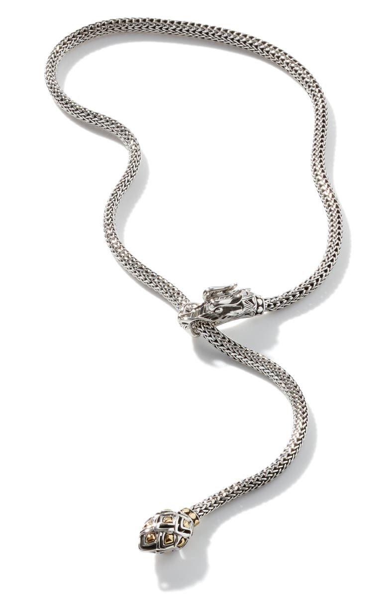 John Hardy Legends Naga Chain Y-Necklace, Alternate, color, Silver