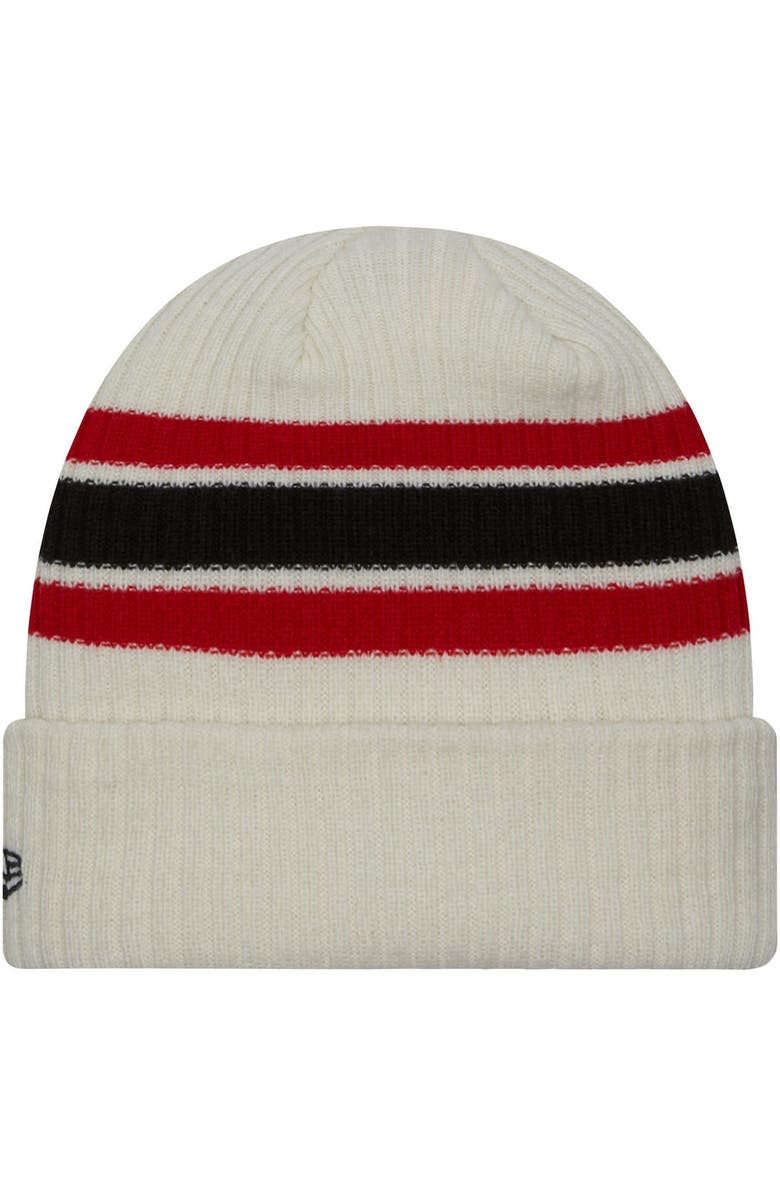 New Era Men's New Era Cream Utah Utes Vintage Cuffed Knit Hat, Alternate, color,