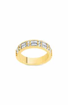 Sterling Forever Nina Cubic Zirconia Baguette Ring