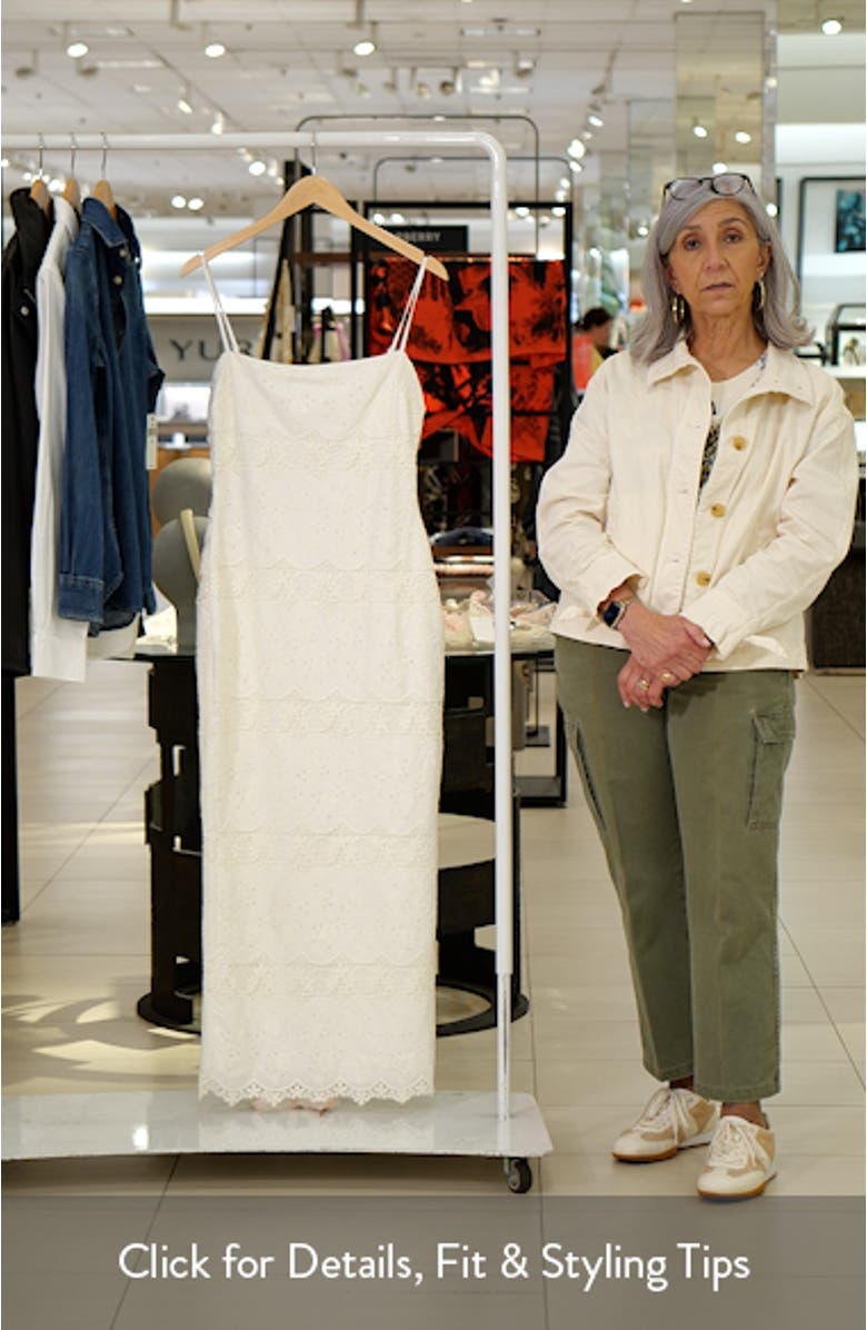 Serenella Broderie Anglaise Column Gown, sales video thumbnail