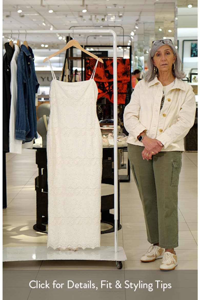 Serenella Broderie Anglaise Column Gown video