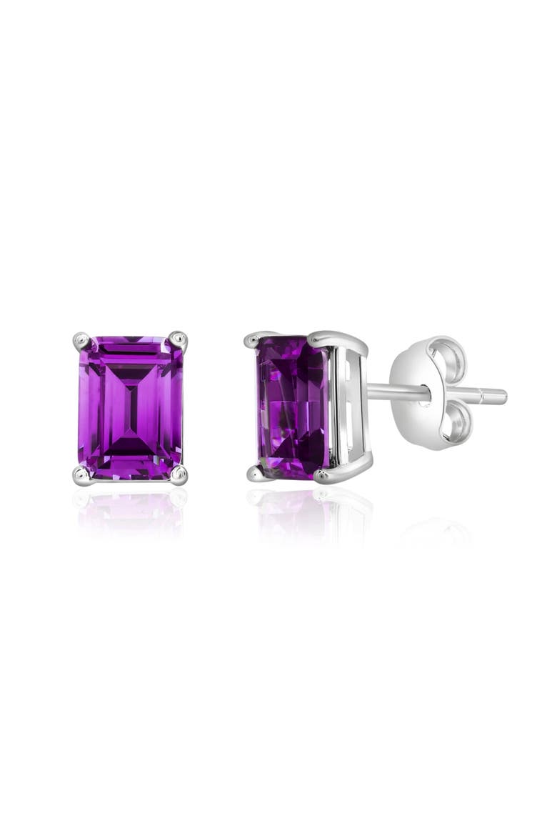 Sterling Silver Purple Earrings, Main, color, Purple
