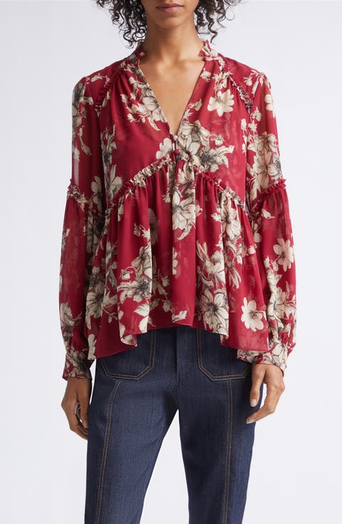 Edeline Handsketched Floral Top