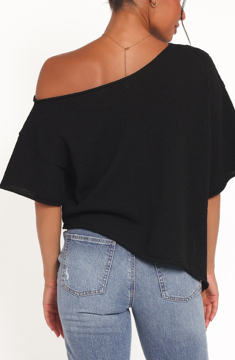 Petal & Pup Ardena One Shoulder Bouclé Knit Top, Alternate, color, Black