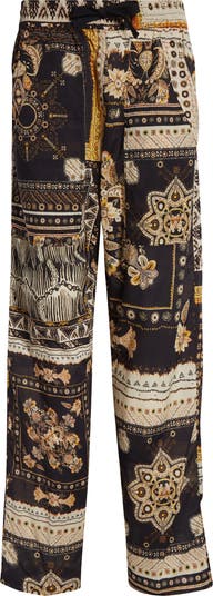 Isabel Marant Étoile Fedora Mixed Print Cotton Pants | Nordstrom