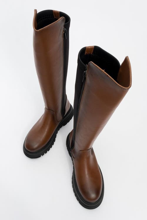 Prologue Shoes Shadow Knee High Boot In Brown