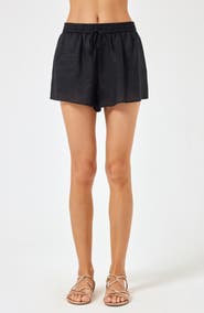 LSPACE Rio Linen Cover-Up Drawstring Shorts