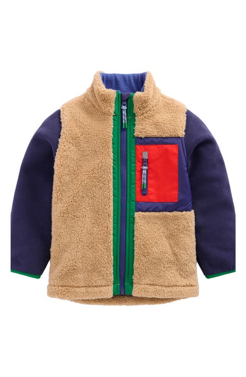 Kids' Colorblock Windproof Fleece Zip-Up Jacket (Toddler, Little Kid & Big Kid)